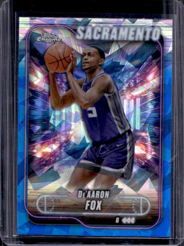 De'Aaron Fox 2024 Topps Chrome Sapphire Edition #109 Base RAW