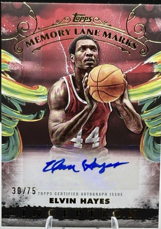 Elvin Hayes 2024 Topps Inception #MLM-EH Memory Lane Marks - Red /75 RAW