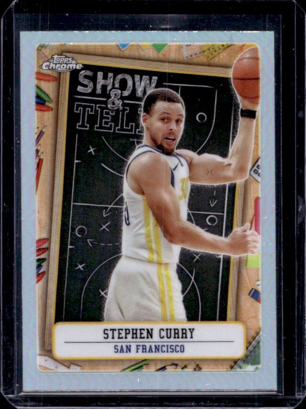 Stephen Curry 2024 Topps Chrome #ST-7 Show & Tell - Refractor RAW