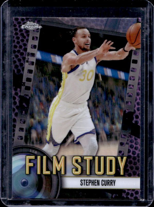 Stephen Curry 2024 Topps Chrome #FS-7 Film Study - Pink Basketball Refractor RAW