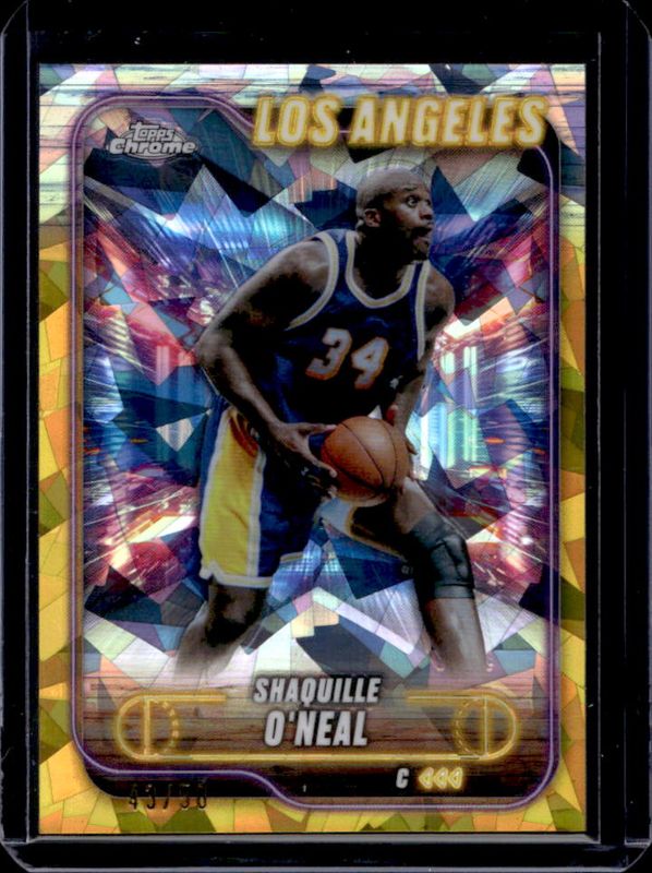 Shaquille O'Neal 2024 Topps Chrome Sapphire Edition #171 Gold /50 RAW
