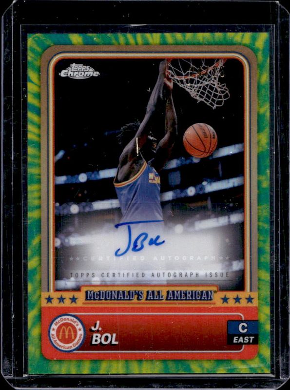 J Bol 2024 Topps Chrome McDonald's All-American #26 Base Autographs - Tie-Dye Refractor /25 RAW