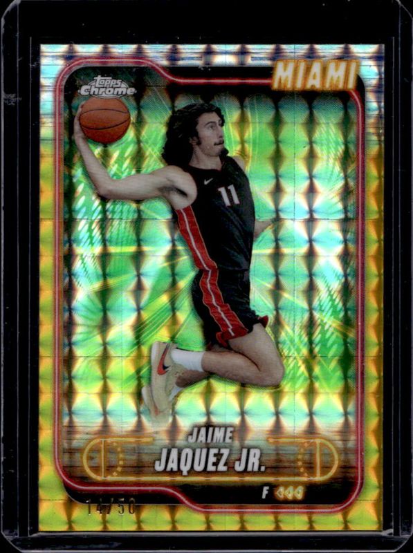 Jaime Jaquez Jr. 2024 Topps Chrome #36 Gold Geometric Refractor /50 RAW