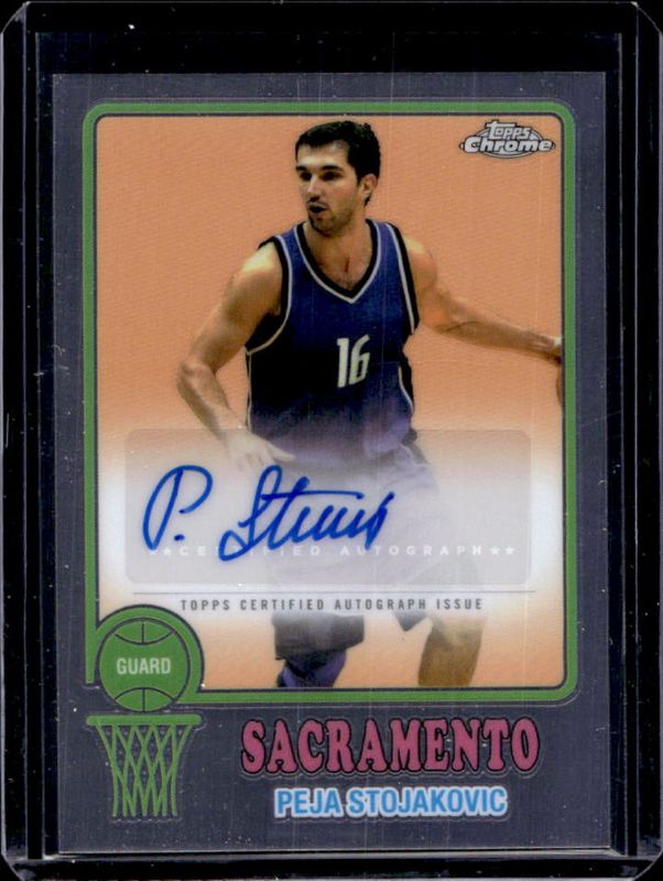 Peja Stojakovic 2024 Topps Chrome #73TA-PS 1973 Autographs RAW