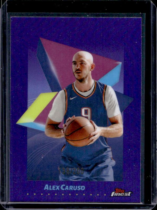 Alex Caruso 2024 Topps Finest #70 Base Common - Purple Refractor /200 RAW