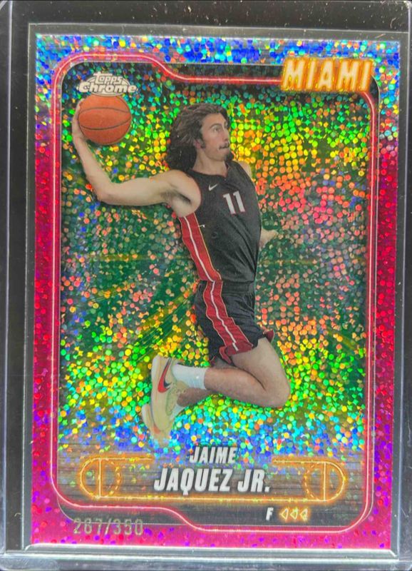 Jaime Jaquez Jr. 2024 Topps Chrome #36 Magenta Speckle Refractor /350 RAW