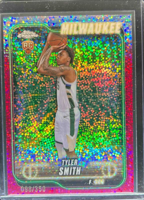 Tyler Smith 2024 Topps Chrome #196 Magenta Speckle Refractor /350 Rookie RAW
