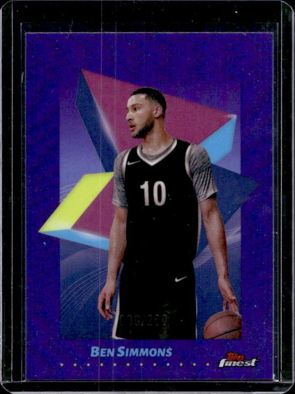 Ben Simmons 2024 Topps Finest #10 Base Common - Purple Refractor /200 RAW