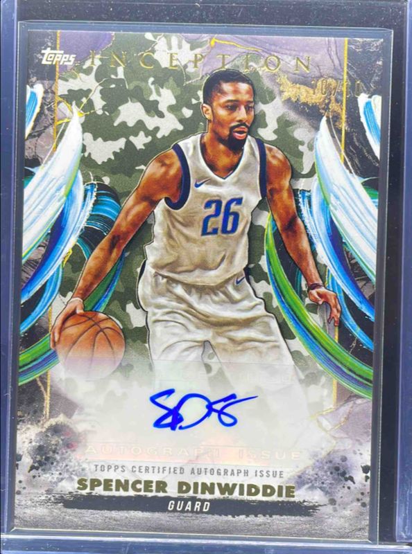 Spencer Dinwiddie 2024 Topps Inception #AC-SD Autographs - Camo /10 RAW
