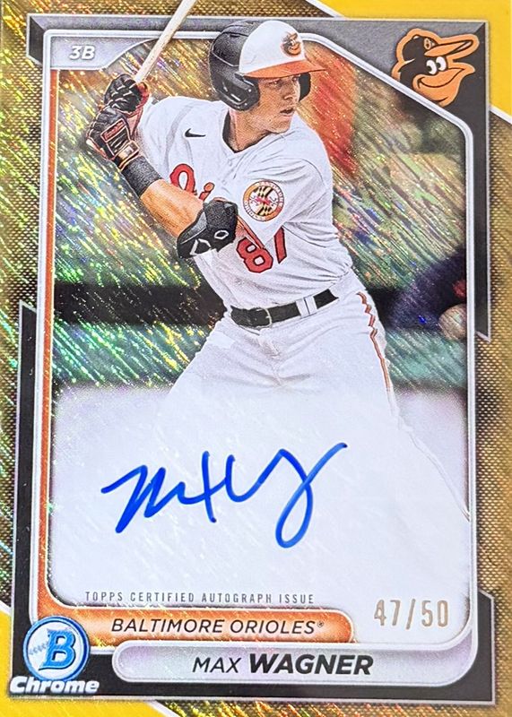 2024 Bowman #CPA-MW Chrome Prospect Auto - Gold Shimmer Refractor /50