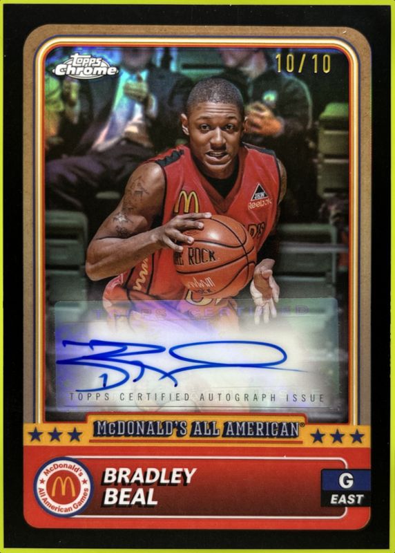Bradley Beal 2024 Topps Chrome McDonald's All-American #97 Base Autographs - Black Refractor /10 RAW