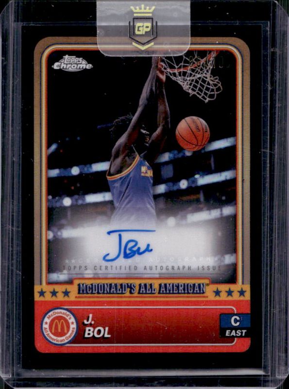 J Bol 2024 Topps Chrome McDonald's All-American #26 Base Autographs - Black Refractor /10 RAW