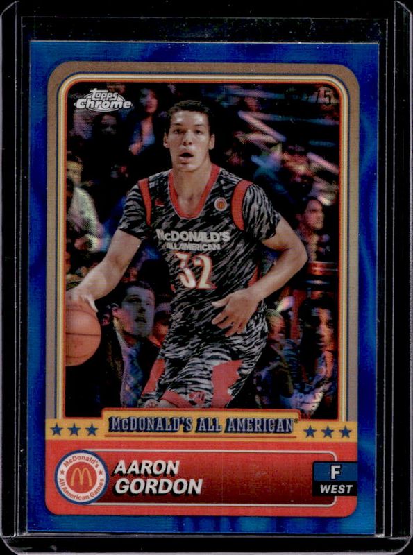 Aaron Gordon 2024 Topps Chrome McDonald's All-American #100 Blue Lava Refractor /75 RAW