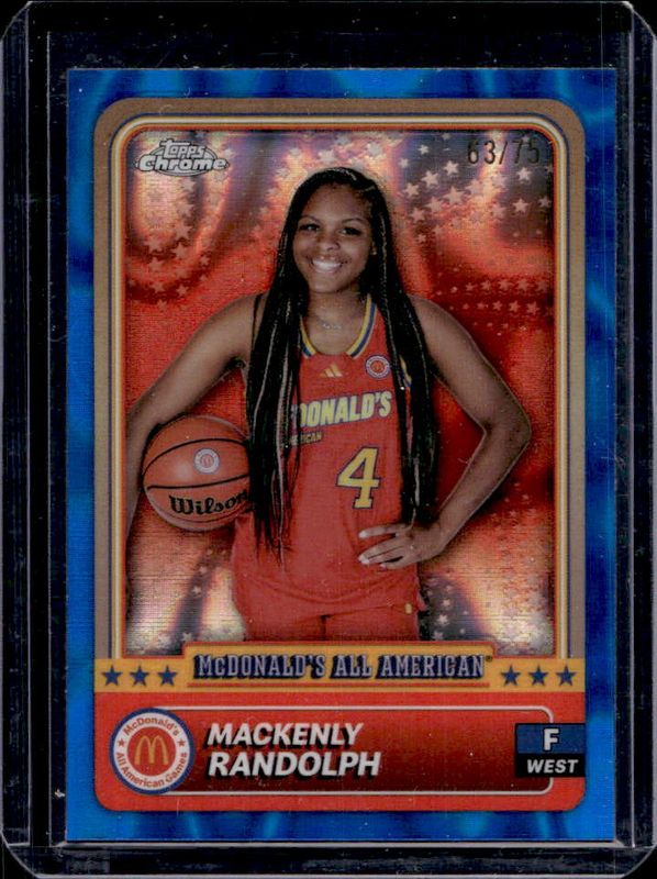 Mackenly Randolph 2024 Topps Chrome McDonald's All-American #71 Blue Lava Refractor /75 RAW