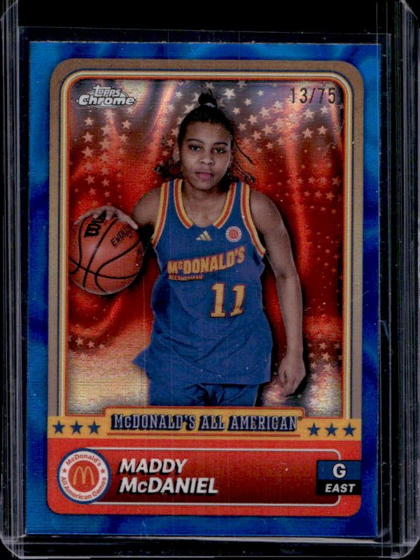 Maddy McDaniel 2024 Topps Chrome McDonald's All-American #57 Blue Lava Refractor /75 RAW