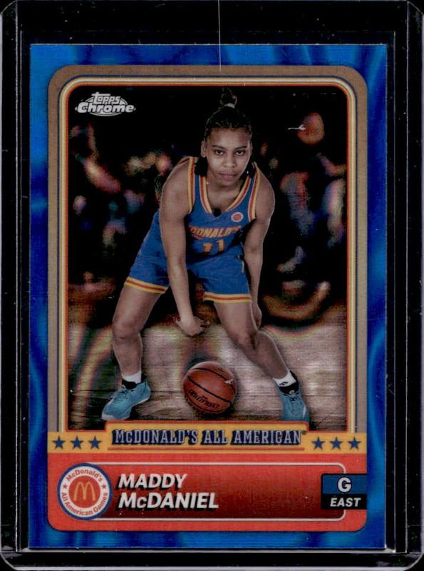 Maddy McDaniel 2024 Topps Chrome McDonald's All-American #7 Blue Lava Refractor /75 RAW