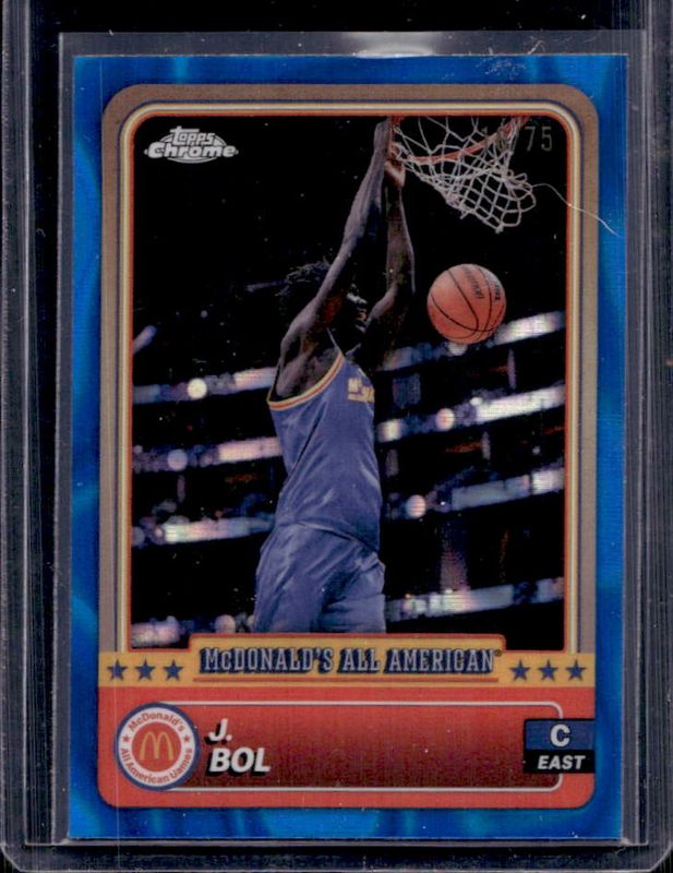 J Bol 2024 Topps Chrome McDonald's All-American #26 Blue Lava Refractor /75 RAW