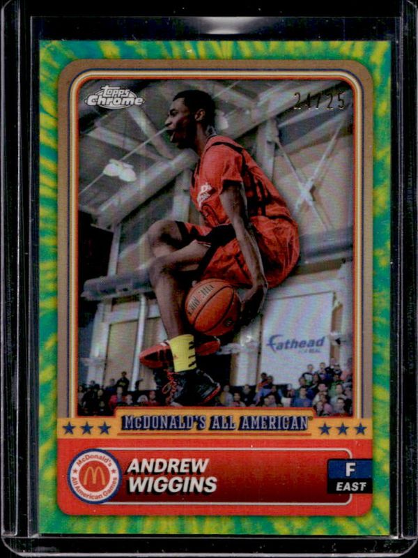 Andrew Wiggins 2024 Topps Chrome McDonald's All-American #86 Tie-Dye Refractor /25 RAW