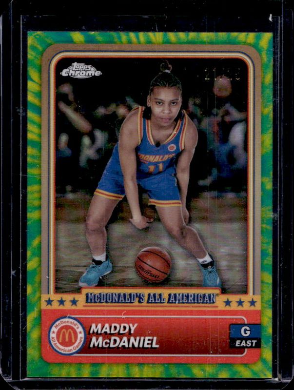 Maddy McDaniel 2024 Topps Chrome McDonald's All-American #7 Tie-Dye Refractor /25 RAW