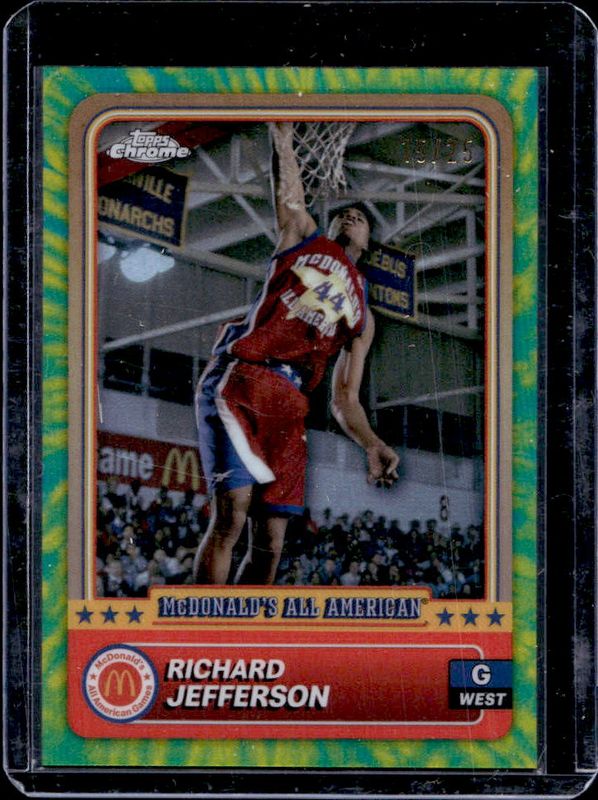 Richard Jefferson 2024 Topps Chrome McDonald's All-American #36 Tie-Dye Refractor /25 RAW