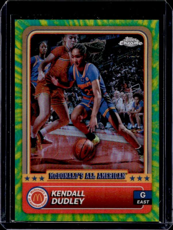 Kendall Dudley 2024 Topps Chrome McDonald's All-American #2 Tie-Dye Refractor /25 RAW