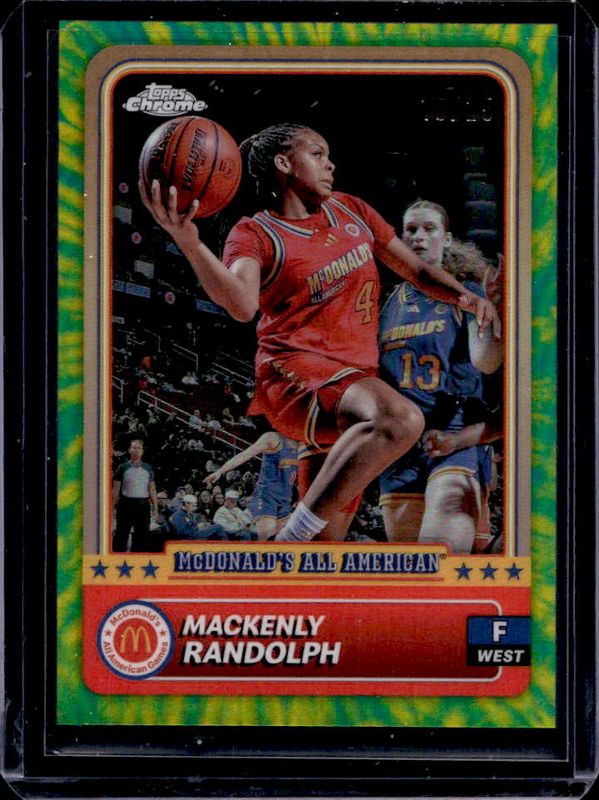 Mackenly Randolph 2024 Topps Chrome McDonald's All-American #21 Tie-Dye Refractor /25 RAW