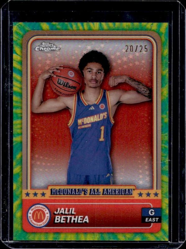 Jalil Bethea 2024 Topps Chrome McDonald's All-American #75 Tie-Dye Refractor /25 RAW