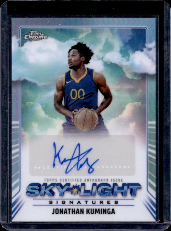 Jonathan Kuminga 2024 Topps Chrome #SLS-JK Sky Light Signatures - Refractor RAW