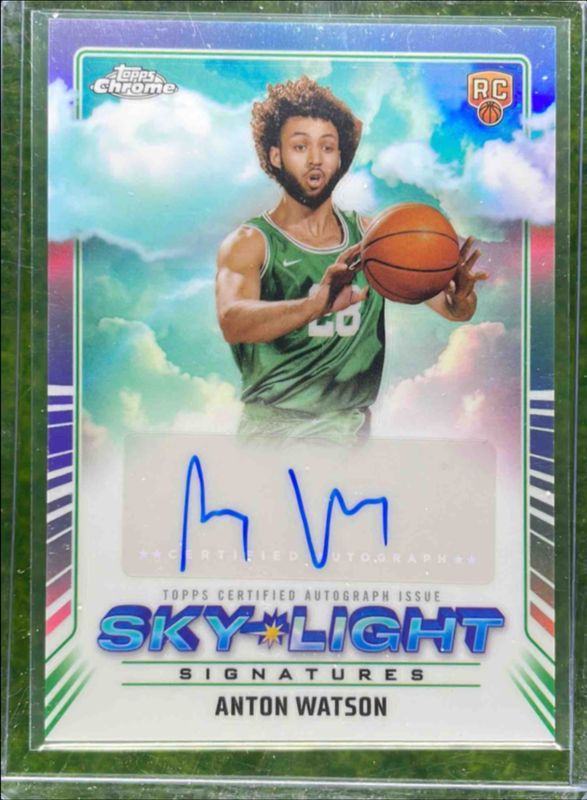 Anton Watson 2024 Topps Chrome #SLS-AWA Sky Light Signatures - Refractor RAW