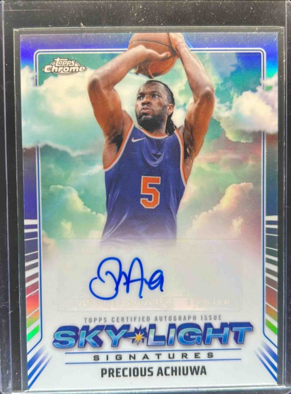 Precious Achiuwa 2024 Topps Chrome #SLS-PAC Sky Light Signatures - Refractor RAW