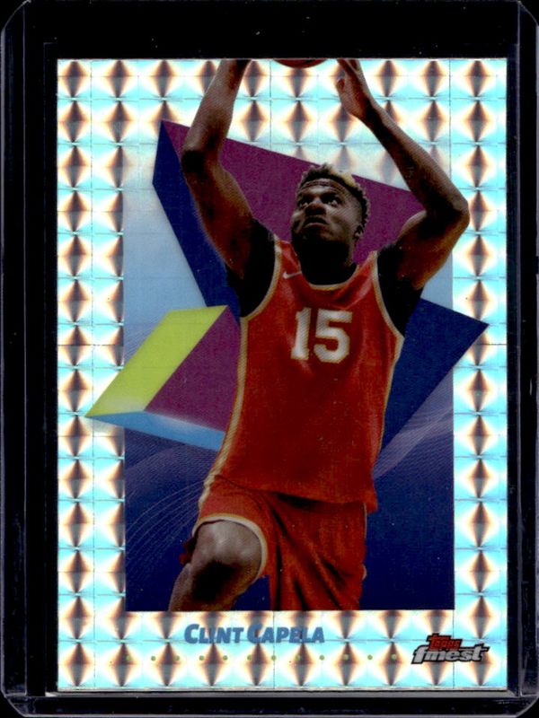 Clint Capela 2024 Topps Finest #1 Base Common - X-Fractor RAW