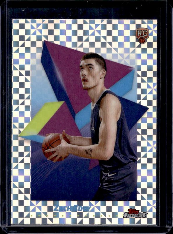 Zach Edey 2024 Topps Finest #48 Base Common - X-Fractor Rookie RAW