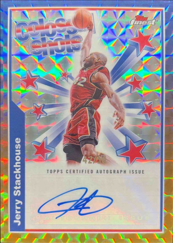 2024 Topps Finest #BSA-JS Colossal Shots Autographs - Gold Geometric Refractor /50