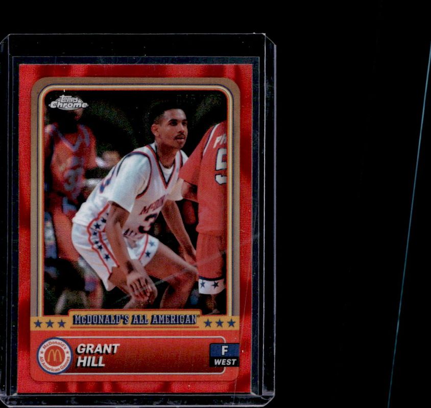 Grant Hill 2024 Topps Chrome McDonald's All-American #44 Red RayWave Refractor RAW