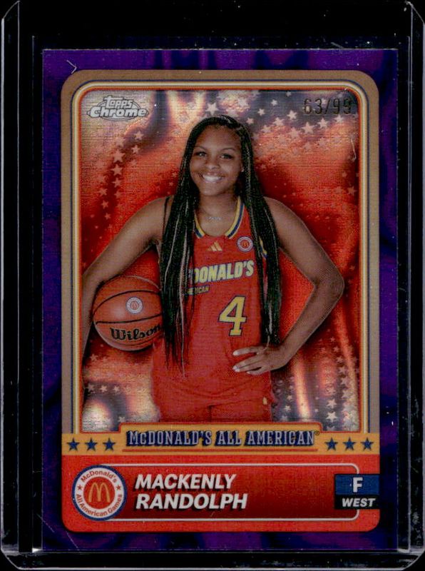 Mackenly Randolph 2024 Topps Chrome McDonald's All-American #71 Purple Lava Refractor /99 RAW