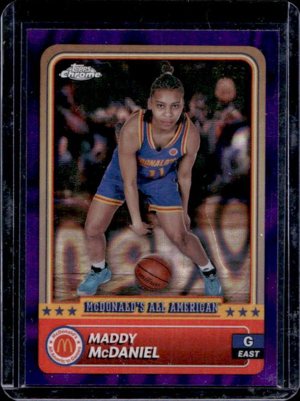Maddy McDaniel 2024 Topps Chrome McDonald's All-American #7 Purple Lava Refractor /99 RAW