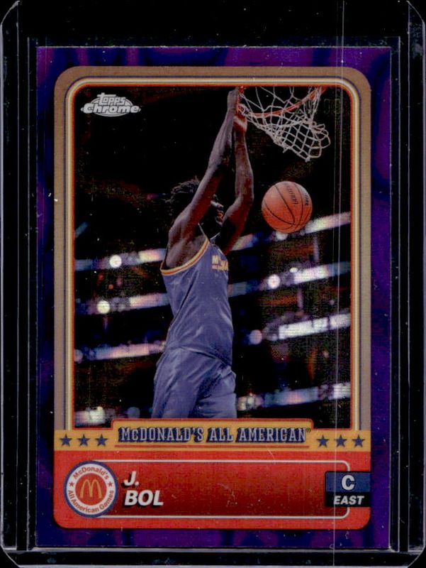 J Bol 2024 Topps Chrome McDonald's All-American #26 Purple Lava Refractor /99 RAW