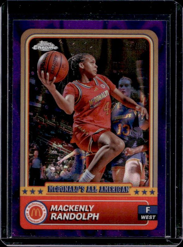 Mackenly Randolph 2024 Topps Chrome McDonald's All-American #21 Purple Lava Refractor /99 RAW