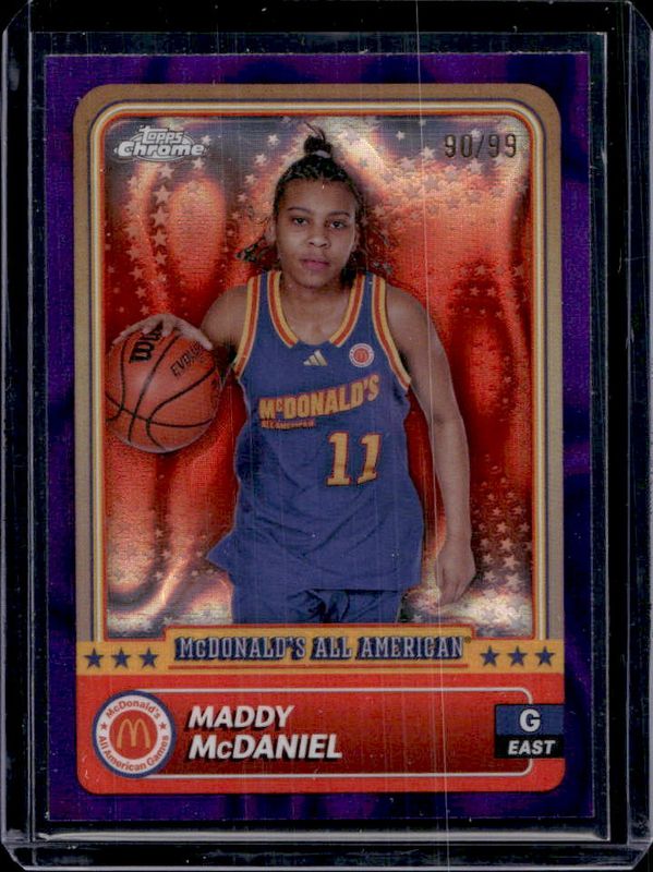 Maddy McDaniel 2024 Topps Chrome McDonald's All-American #57 Purple Lava Refractor /99 RAW