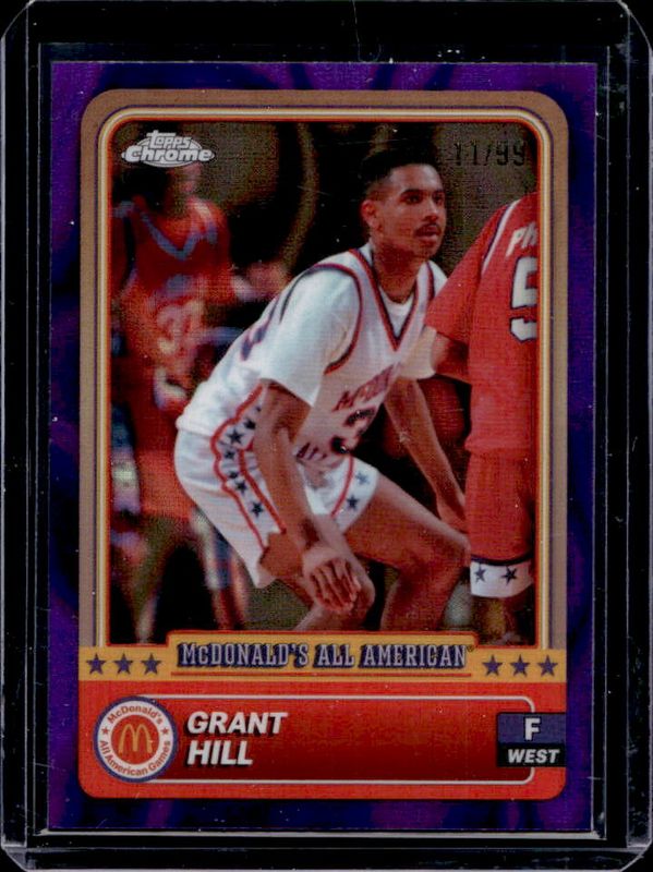 Grant Hill 2024 Topps Chrome McDonald's All-American #44 Purple Lava Refractor /99 RAW