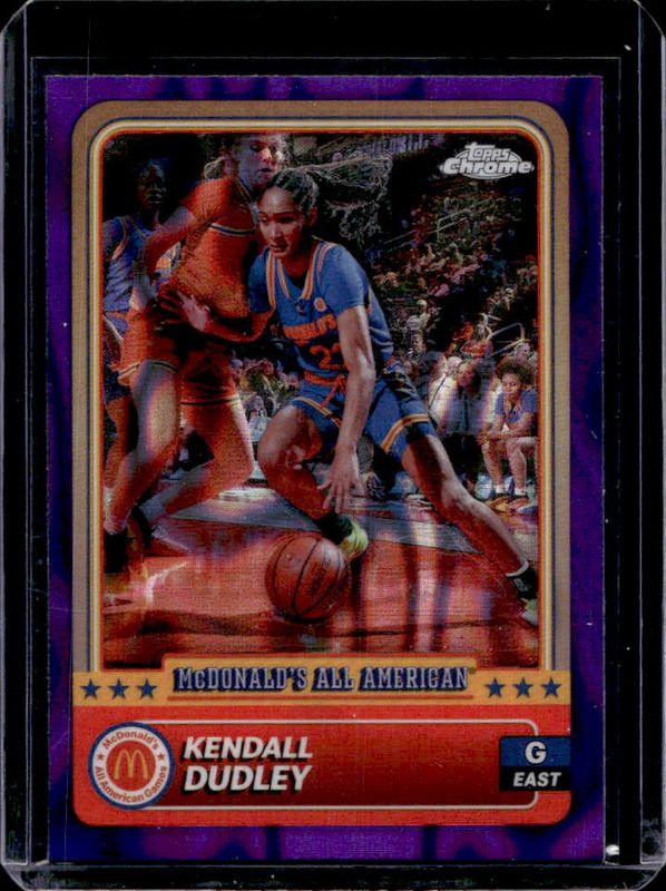 Kendall Dudley 2024 Topps Chrome McDonald's All-American #2 Purple Lava Refractor /99 RAW