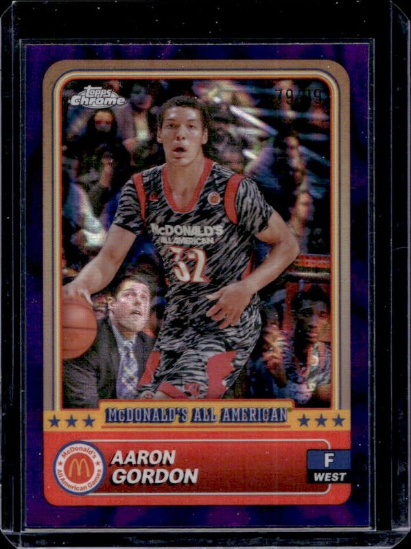 Aaron Gordon 2024 Topps Chrome McDonald's All-American #100 Purple Lava Refractor /99 RAW