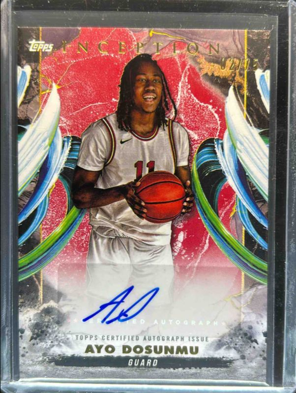 Ayo Dosunmu 2024 Topps Inception #AC-AD Autographs - Red /75 RAW