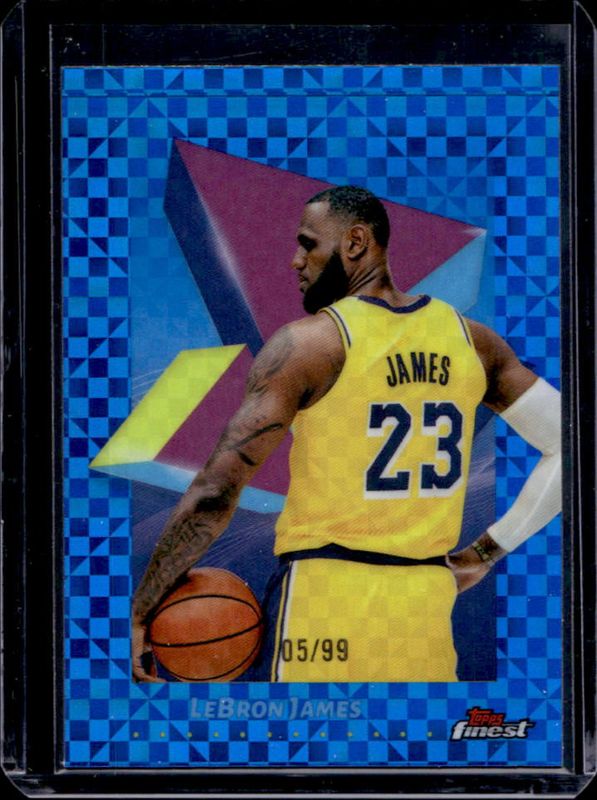 LeBron James 2024 Topps Finest #45 Base Common - Blue X-Fractor /99 RAW