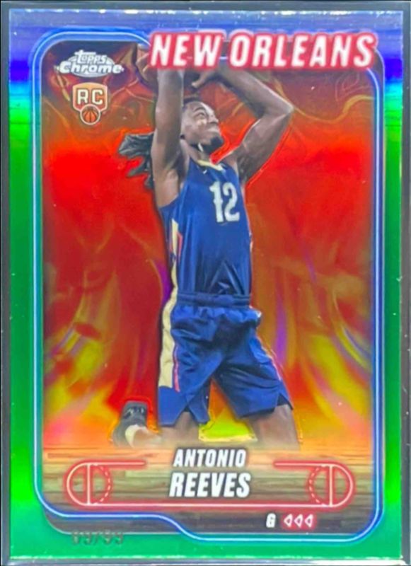 Antonio Reeves 2024 Topps Chrome #131 Green Refractor /99 RAW