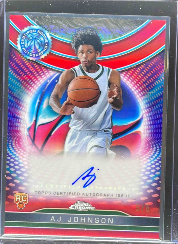 AJ Johnson 2024 Topps Chrome #TCRA-AJ Certified Autographs Issue Rookies RAW