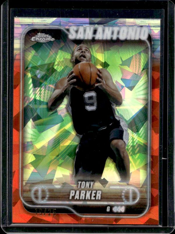 Tony Parker 2024 Topps Chrome Sapphire Edition #138 Orange /25 RAW