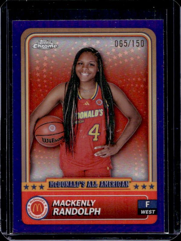 Mackenly Randolph 2024 Topps Chrome McDonald's All-American #71 Purple Refractor /150 RAW