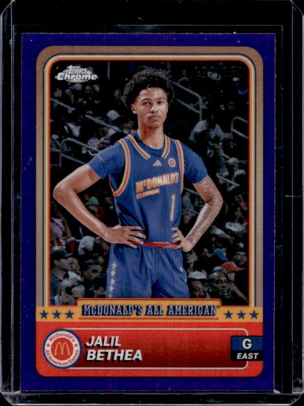 Jalil Bethea 2024 Topps Chrome McDonald's All-American #25 Purple Refractor /150 RAW