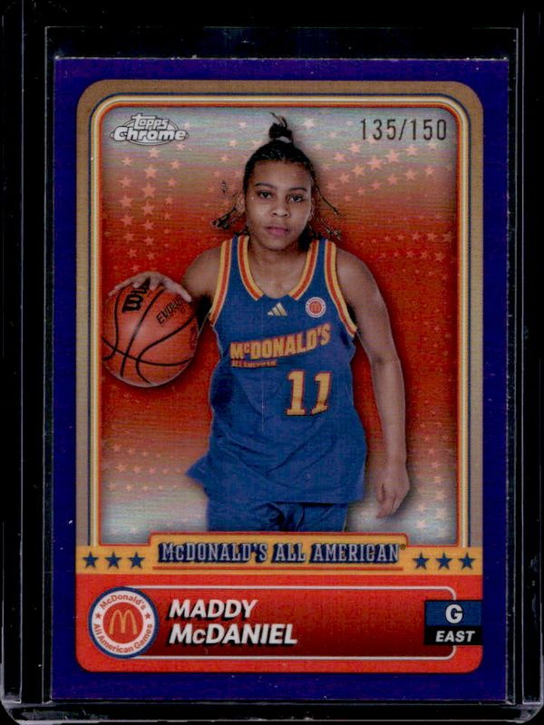 Maddy McDaniel 2024 Topps Chrome McDonald's All-American #57 Purple Refractor /150 RAW